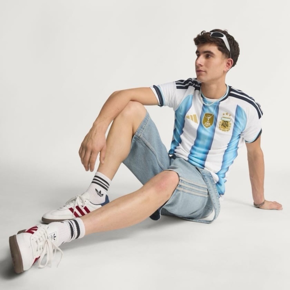 ADIDAS Argentina 26 Home Authentic Jersey MENS SIZE S White/Ice Blue JM5897 - Picture 10 of 14